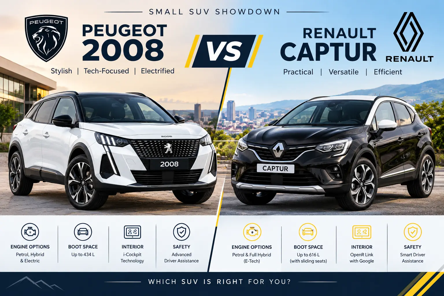 Peugeot 2008 vs Renault Captur