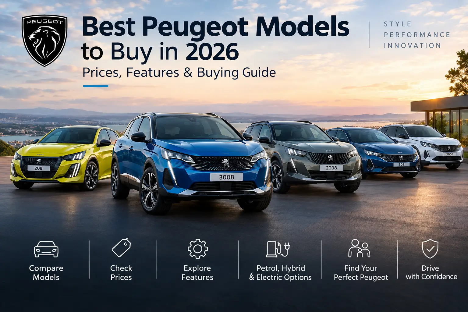 Best Peugeot models in 2026, including the Peugeot 208, 2008, 308, 3008 and 5008.